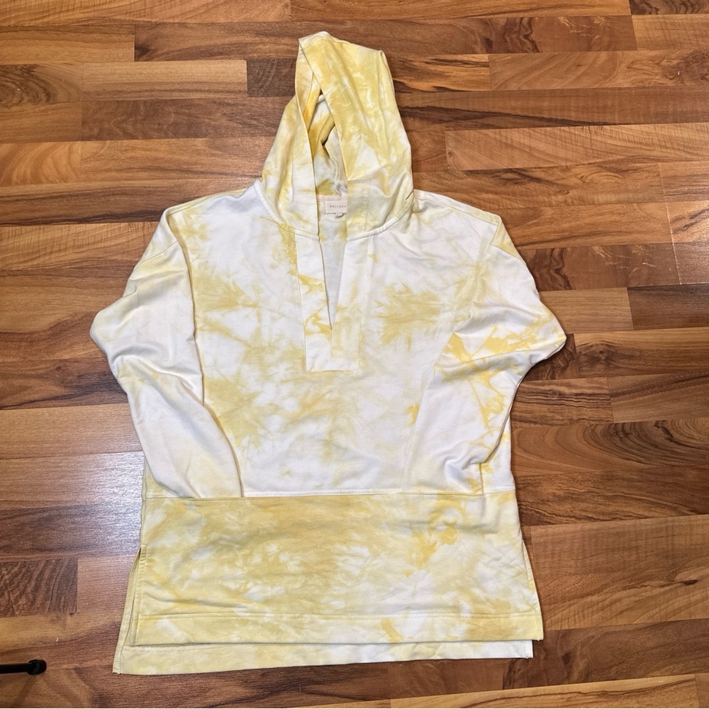 Melloday Hoodie‎ Womens Small Oversized Sweatshirt Tie Dye Yellow